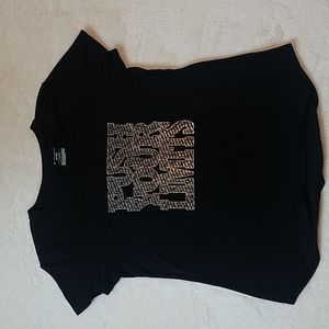 Black T-Shirt with Lettering